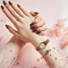 Montres-bracelets Montre pour femme minimaliste Design de luxe en cuir Quartz Petite horloge à cadran circulaire