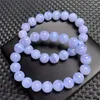 Link Armbänder 10,5 mm natürliche blaue Spitze Achat Armband handgefertigte runde Perlen Paar Energie Yoga Männer Frauen Schmuck 1 Stück