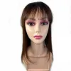 Toppers 4095g Real Human Hair Toppers For Women Thick Natural Hairpiece with Neat Bangs Fringe Hair Clip In Wiglets Extensions Remy