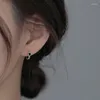 Boucles d'oreilles créoles couleur argent, cuivre noir, cœur d'amour torsadé pour femmes, accessoires simples et Cool, anneaux d'oreille assortis avec tout, boucles d'oreilles pour filles