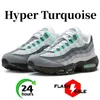 designer shoes 95 Outdoor 95s Hyper Turquoise triple white black men womens Neon Blue Chill mens trainers sports sneakers Tennis shoes size UK3-11