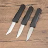 Specialerbjudande G3991 High End Auto Tactical Knife D2 Satin Blade CNC Aviation Aluminiumhandtag utomhus camping vandring EDC Pocket Knives med nylonpåse