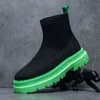 Designer Socks Buty Modne Mężczyźni Treakers Treaker Speed ​​Black Green Mens Casual Shoe Runner Heavy Sole 1h8