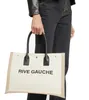 الاتجاهات Women Handbag Rive Gauche حقيبة تسوق حقيبة يد فاخرة أعلى مقبض مقبض الكتان الكبيرة أكياس شاطئية مصممة سفر إبط تحت الكتف محفظة