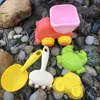 Piaska gra wodna zabawki piaskowe składane piasek zabawki 5pcs Summer Beach Play Zestaw maluch do zwierząt formy piasku dla dzieci Zabawki i gry Akcesoria 240321