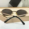 Ladies Fashion Saint De Paris Sunglasses Luxury Light Decorative Mirror Designer Elliptical Metal Frame Sunvisor with Top of the line Box