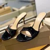 nuove pantofole con tacco alto da donna arrivate 2024 designer di passerelle estive in vera pelle molti colori pantofole moda abito da festa femminile