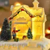 Party Decoration Christmas House Ornament Luminous Warm Light Decorative No Heating Miniature Gift