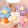 Bouquet de fleurs décoratives au Crochet terminé, pour décoration de maison, cadeau pour amis, femmes, noël, saint-valentin, cadeaux pour mères de fille