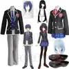 Cosplay Anime Costumes Garçons et Filles Anime Date Itsuka Shido perruques de jeu de rôle Tokisaki Kurumi veste uniforme scolaire perruque synthétique chaussuresC24321