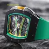 RM Watch Rennuhr Sportuhr Rm61-01 Handbuch 50,23 * 42,7 mm Rm6101 Green Track Black Ceramic Grade 5 Titan