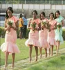 Zarif Nane Pembe Diz Uzunluk Nedime Elbiseleri Kısa Yeni Denizkızı Bir Omuz Basit Ülke Düğün Ellikleri H4618829 Plaj Hizmetçisi