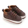 첫 워커 0-18m Born Baby Shoes Themed 4colors Boy Lace Up 캐주얼 스포츠 소프트 밑창이 아닙니다.