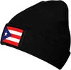 Berretti Simpatici cappelli a cuffia lavorati a maglia con bandiera di Porto Rico per donna Uomo Berretto da sci morbido elasticizzato con teschio Cappello invernale slouchy rican