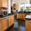Armazenamento de cozinha pode mover base do tanque de gás suporte de garrafa de planta bandeja de roda universal de aço inoxidável