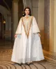 Roupas étnicas Vestido de Noite Muçulmano Árabe Dubai Malha Bordado Lantejoulas Robe Oriente Médio Mulheres Abaya Jalabiya