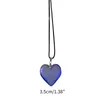 Pendant Necklaces Y4QE Clear Glass Heart Necklace Choker Fashion Long Rope Clavicle Chain