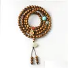 Pendant Necklaces Vietnam Aloes Wood Hand String Transfer Beads Buddha Bracelet Men And Women Lovers Rosary Necklace Wholesale Drop De Ot2T8