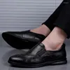 Casual Shoes Zapatos Luxury Men Loafers Black Formal Business Leather Designer Men's Comfort Moccasins