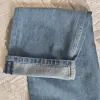 Jeans kvinnors designer byxa ben öppen gaffel tät capris denim byxor tillsätt fleece förtjockas varm bantning jean byxor lösa kvinnor kläder broderi tryckning