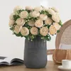 Decorative Flowers Indoor Artificial Peonies Maintenance-free Realistic Branch With Stem 7 Head Faux For Home