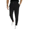 Korean Men's Spring Autumn Fashion Business Casual Long Pants Male Elastic Straight Formal Trousers Plus Big Size