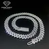 8-26 18Inch Solid S Sier 9K 10K 14K Gold 10Mm Moissanite Diamond Iced Out Cuban Chain Hip Hop Tennis Necklace For Men