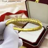 Charm Bracelets Clash De gold bangle designer jewelry for women men 18K rose silver plated Rotatable bullet stainless steel jewelrys designers Q240321