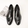 Casual Shoes Mens Leather Pointed Business Dress Work Wedding For Men Formal Men's Plus Size 38-48