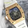 Athleisure Horloge RM Horloge Montre RM030 Achterkant Diamant 18K Roségoud Heren Holle Horloge Vattype Automatisch Mechanisch Horloge