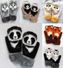 Nowe 22 -cm Urocze dziewczęta Winter Rękawice Występowane zwierzęta pies pies panda design ciepłe mittens na świeżym powietrzu Akcesorium Akcesorium Cute Glove7190163