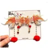 Accessoires de cheveux Filles Festive Goldfish Clips Hanfu Couvre-chef Antique Mode Gland Paires Clip Drop Livraison Bébé Enfants Maternité Otqba