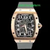 RM Watch Movement Watch Nice Watch RM67-01 Masculino Série RM6701 Rose Gold Edição Limitada Encadeamento Automático Relógio de Pulso Ultra Fino