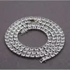 Nieuwe Design Sieraden Asscher Cut Iced Out Moissanite Link Custom Sterling Sier Tennis Chain ketting