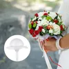 Fleurs décoratives bouquet cadeau de mariage à la main fleur bricolage en dentelle réceptacle artificiel de lazaine de fumée en mousse.