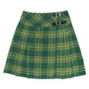 女性の夏のスカート新しいタータンスコットランドミニキルトレディースショートキルトスクールガールズセクシーなかわいいプリーツスカートとジップス