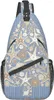 Backpack Seashell Christmas Print Cross Chest Bag Diagonally Hiking Daypack Crossbody Shoulder Sling Outdoor Cycling