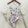 Sexy soutien-gorge Bikinis concepteur imprimé fronde maillots de bain femmes natation maillot de bain séchage rapide rembourré une pièce Biquinis