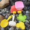 Sand Play Water Fun Play Sand Toys Set 5-Piece Silicone Beach Sand Toy Bright Colors Outdoor Fun Toy For Backyard Lake Swimming Pool and Garden 240321
