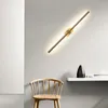 Wandlamp Metalen Buis LED-lampen Moderne woonkamer Slaapkamer Foyer Wasruimte Badkamer Zwart Messing Decor Blaker Spiegellicht