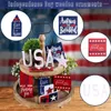 Party Decoration 1 Set Great Eco-friendly Wooden Ornament Burr Free Decorative USA Flag Pattern Sign Independence Day