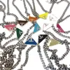 2021 S försäljning hänge halsband mode för man kvinna 48 cm inverterade triangel designers varumärke smycken män kvinnor hög kvalitet 19 modell