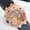 Famoso relógio de pulso AP Royal Oak Offshore Series Precision Steel 18k Rose Gold Máquinas automáticas 42 mm Exibição de data Função de tempo Relógio masculino 26470OR.OO.A002CR.01