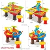 Sand Play Water Fun R1WF Kids Sand and Water For Play Table Garden Sandpit för lekuppsättning utomhus Seaside Beach Toy for Children 240321