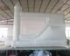 Atacado para atividades de festa, aluguel de festas, castelo inflável branco comercial em PVC para casamento com escorregador