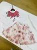 Nouvelle robe de princesse vêtements pour bébés survêtements pour enfants taille 90-150 CM filles à imprimé floral pull à manches longues et jupe longue en dentelle 24mars