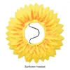 Decorative Flowers Yellow Wide Application Novelty Sunflowers Costume Hat For All Ages Easy To Wear Headwear