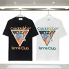 Casablanca Herren Luxus T-Shirt Top Luxus T-Shirt Casablanca Shirt Casablanca Kleidung Mode Summer Sailor Collar Kurzarm
