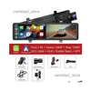 Araba DVR Araba DVRS DVR ADINKAM 12 inç 3 CHS 2.5K Dashcam Apple Carplay Android Destek Aux OTHFO'da Üretilen Taşınabilir Dikiz Ayna Kamerası