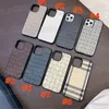 Tasarımcı Moda Deri Telefon Kılıfları İPhone 15 Pro Max 14 13 12 11 L Mektup Kahverengi Sarı Siyah Çiçek Arka Kapak Lüks Mobil Kabuk Tam Kapsam Koruma Kılıfı